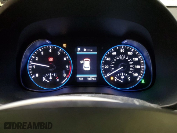 2019 Hyundai Kona Ultimate with VIN KM8K5CA59KU390674, listed as a Copart auction lot 43303795 with 46,070 mi miles and Salvage Title. Bid and sale history available at carsss.com. Image 9.