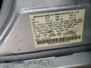 2008 Nissan Maxima SE with VIN 1N4BA41EX8C801641, listed as a Copart auction lot 50396645 with 194,757 mi miles and Salvage title. Bid and sale history available at DreamBid. Image 13.