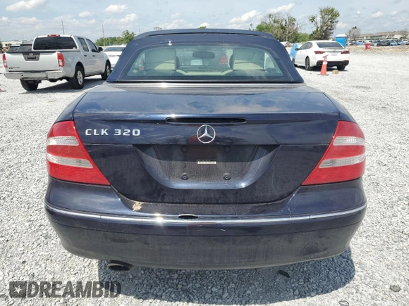 2004 Mercedes-Benz CLK Cabriolet 3.2L with VIN WDBTK65G84T029278, listed as a Copart auction lot 50312065 with 92,833 mi miles and Salvage Title. Bid and sale history available at carsss.com. Image 6.