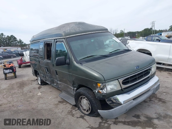 2002 Ford Econoline Passenger XL with VIN 1FMRE11L82HA83636, listed as a IAAI auction lot 41718025 with 153,581 mi miles and . Bid and sale history available at DreamBid. Image 1.