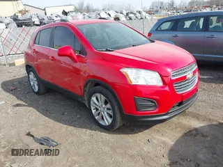 2015 Chevrolet Trax LT with VIN KL7CJLSB2FB253941, listed as a IAAI auction lot 41836407 with 46,453 mi miles. Bid and sale history available at carsss.com. Image 1.