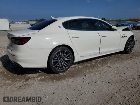 2022 Maserati Quattroporte GT z VIN ZAM56XPA8N1391441, wystawiony jako Copart lot #52809735 z przebiegiem 26 405 mil mil oraz Szkoda całkowita • Salvage title. Historia ofert i sprzedaży dostępna na DreamBid. Obrazek 3.