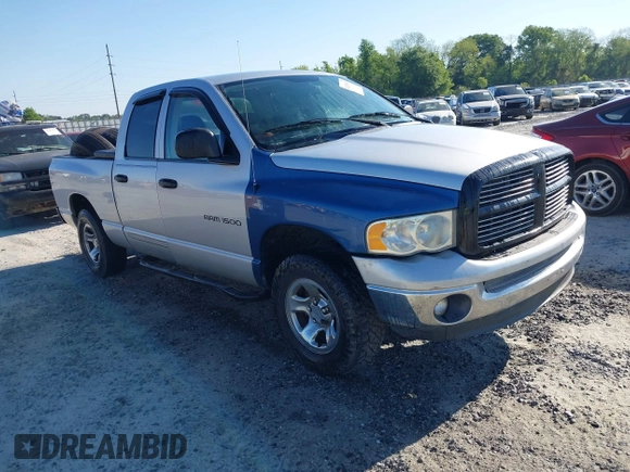 2005 Dodge 1500 SLT with VIN 1D7HA18N25S255563, listed as a IAAI auction lot 42025651 with 221,525 mi miles. Bid and sale history available at carsss.com. Image 1.