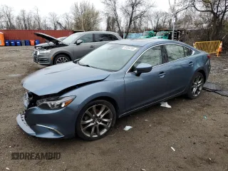 2017 Mazda 6 Grand Touring with VIN JM1GL1W53H1121416, listed as a Copart auction lot 50084295 with 104,206 mi miles and Salvage Title. Bid and sale history available at carsss.com. Image 1.