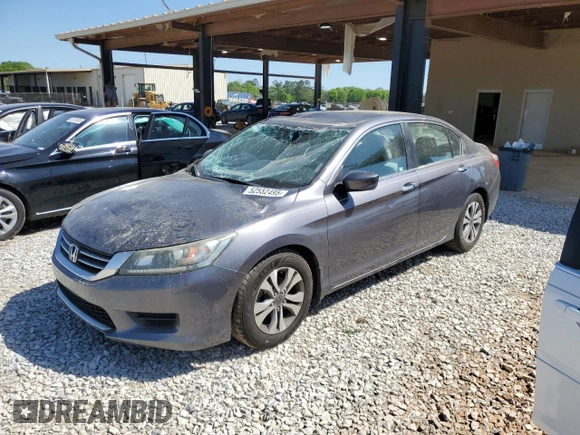 2014 Honda Accord LX with VIN 1HGCR2F34EA012395, listed as a Copart auction lot 52552495 with 104,586 mi miles and Salvage Title. Bid and sale history available at carsss.com. Image 1.