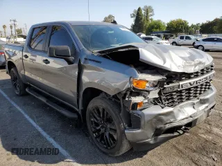 2020 Chevrolet Silverado 1500 Custom with VIN 1GCPWBEF5LZ176600, listed as a Copart auction lot 74396324 with 128,673 mi miles and Salvage Title. Bid and sale history available at carsss.com. Image 4.