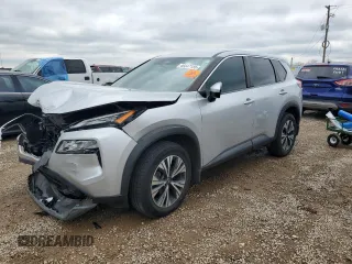 2022 Nissan Rogue SV with VIN 5N1BT3BB2NC673664, listed as a Copart auction lot 46047155 with 0 mi miles and Salvage Title. Bid and sale history available at carsss.com. Image 1.