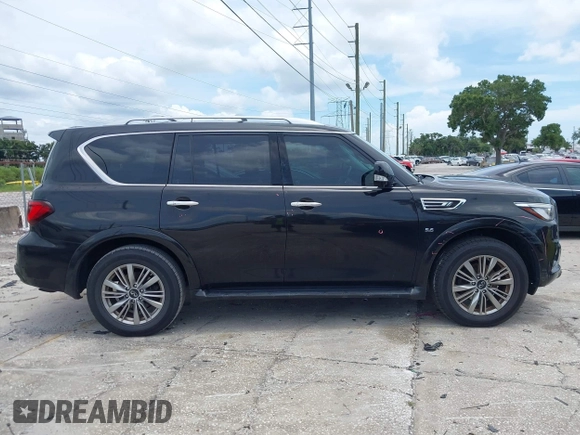 2018 Infiniti QX80 with VIN JN8AZ2NF1J9663338, listed as a IAAI auction lot 42689592 with 69,559 mi miles and . Bid and sale history available at DreamBid. Image 13.
