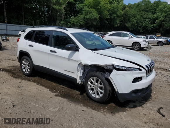 2016 Jeep Cherokee Sport with VIN 1C4PJLAB3GW171698, listed as a Copart auction lot 60810535 with 201,831 mi miles and Salvage title. Bid and sale history available at DreamBid. Image 4.
