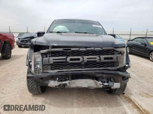 2021 Ford F-150 Raptor with VIN 1FTFW1RG9MFC63220, listed as a Copart auction lot 55026964 with 47,900 mi miles and Salvage Title. Bid and sale history available at carsss.com. Image 5.