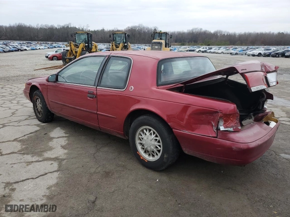 1994 Mercury Cougar XR7 with VIN 1MELM6245RH654560, listed as a Copart auction lot 44562405 with 27,035 mi miles and Salvage Title. Bid and sale history available at carsss.com. Image 2.