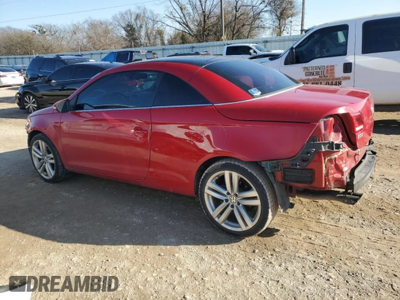 2012 Volkswagen Eos Lux with VIN WVWFW7AH7CV001093, listed as a Copart auction lot 85584384 with 105,464 mi miles and Salvage Title. Bid and sale history available at DreamBid. Image 2.