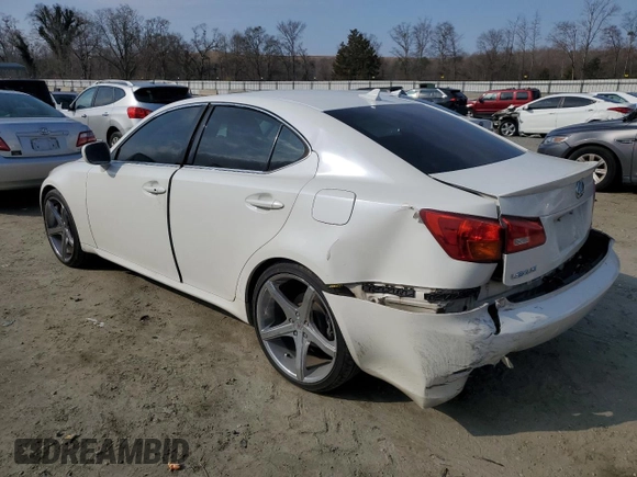 2008 Lexus IS 250 with VIN JTHBK262182063615, listed as a Copart auction lot 44211525 with 147,433 mi miles and Salvage Title. Bid and sale history available at DreamBid. Image 2.