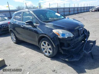 2014 Buick Encore Leather with VIN KL4CJCSB0EB751695, listed as a IAAI auction lot 41718571 with 124,419 mi miles. Bid and sale history available at carsss.com. Image 1.