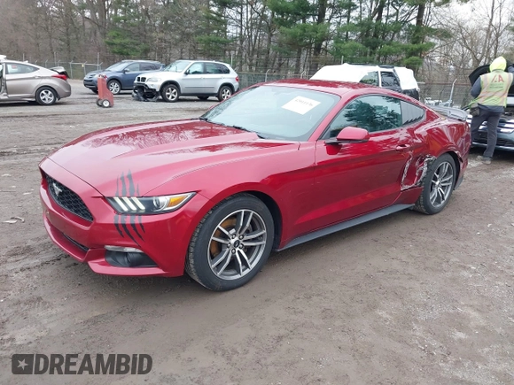 2015 Ford Mustang EcoBoost with VIN 1FA6P8TH6F5357867, listed as a IAAI auction lot 42011136 with 58,099 mi miles and . Bid and sale history available at carsss.com. Image 2.