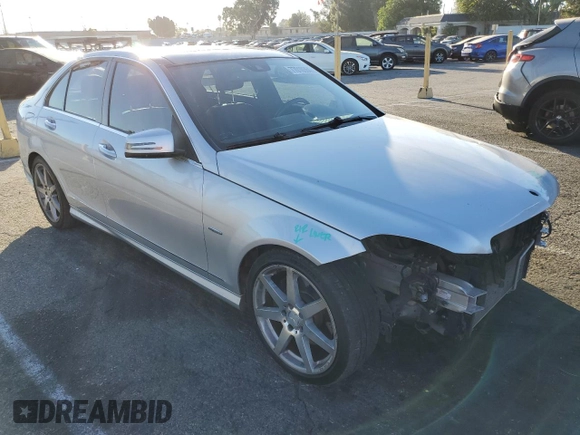 2012 Mercedes-Benz C 350 Sport with VIN WDDGF5HB3CR197400, listed as a Copart auction lot 77010364 with 130,815 mi miles and Salvage Title. Bid and sale history available at DreamBid. Image 4.