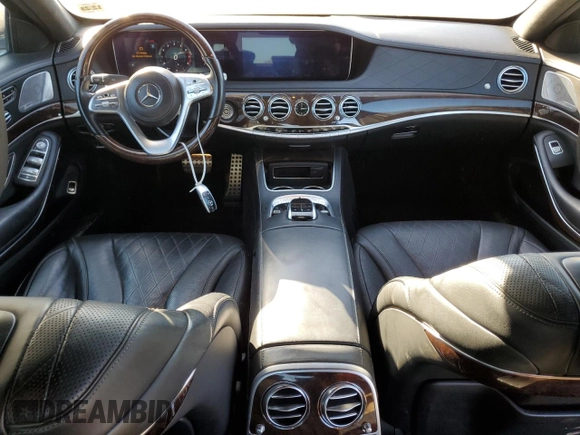 2019 Mercedes-Benz S 560 with VIN WDDUG8GB9KA423150, listed as a Copart auction lot 77655104 with 55,299 mi miles and Salvage Title. Bid and sale history available at DreamBid. Image 8.