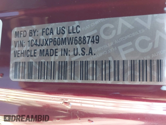 2021 Jeep Wrangler Unlimited Sahara with VIN 1C4JJXP60MW688749, listed as a IAAI auction lot 41341634 with 45,772 mi miles and . Bid and sale history available at DreamBid. Image 9.