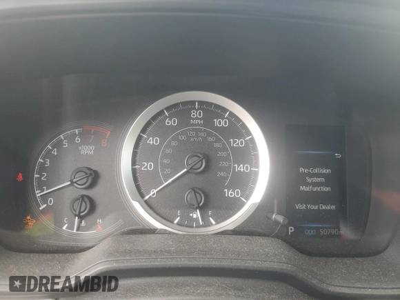 2020 Toyota Corolla LE with VIN JTDEPRAEXLJ059829, listed as a Copart auction lot 53912185 with 50,790 mi miles and Salvage Title. Bid and sale history available at DreamBid. Image 9.