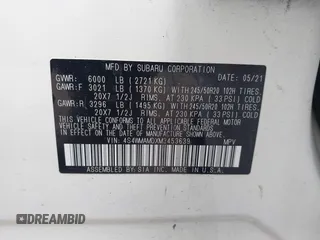 2021 Subaru Ascent Limited z VIN 4S4WMAMDXM3453639, wystawiony jako IAAI lot #42215447 z przebiegiem 78 229 mil mil oraz . Historia ofert i sprzedaży dostępna na DreamBid. Obrazek 9.