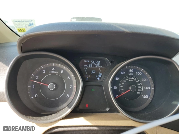 2012 Hyundai Elantra GLS with VIN 5NPDH4AE1CH134082, listed as a Copart auction lot 52193455 with 261,725 mi miles and Salvage Title. Bid and sale history available at carsss.com. Image 9.