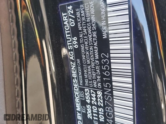 2025 Mercedes-Benz CLA 250 z VIN W1K5J4GB7SN516532, wystawiony jako Copart lot #86814014 z przebiegiem 4 053 mil mil oraz Szkoda całkowita • Salvage title. Historia ofert i sprzedaży dostępna na DreamBid. Obrazek 12.