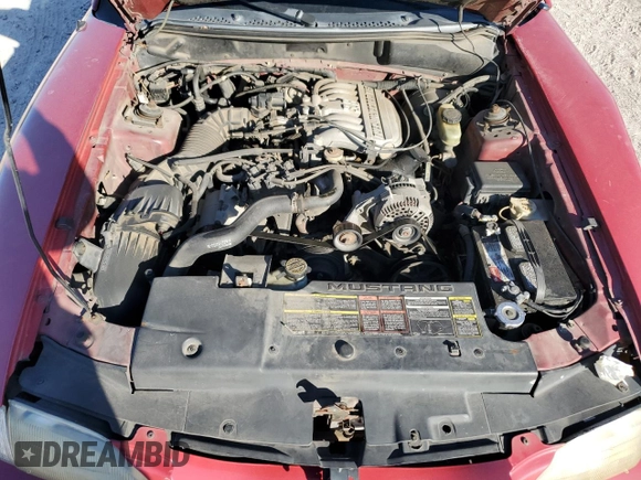 1995 Ford Mustang with VIN 1FALP4047SF208448, listed as a Copart auction lot 80992644 with 328,529 mi miles and Salvage Title. Bid and sale history available at carsss.com. Image 11.