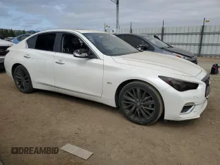 2019 Infiniti Q50 Luxe with VIN JN1EV7AP6KM516986, listed as a Copart auction lot 53080575 with Not provided miles and Salvage title. Bid and sale history available at DreamBid. Image 4.