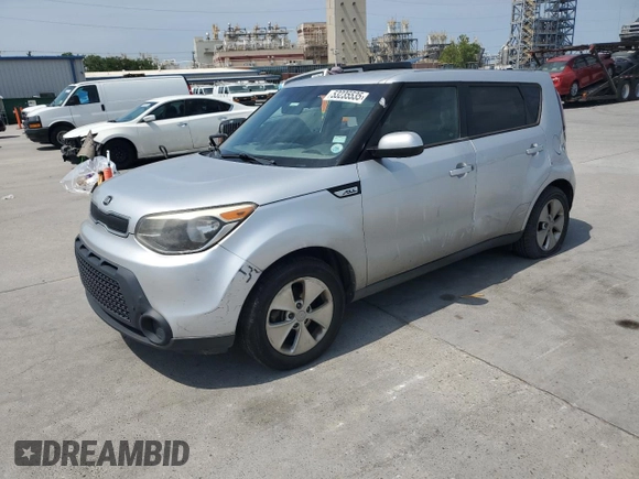 2015 Kia Soul with VIN KNDJN2A26F7796352, listed as a Copart auction lot 53235535 with 0 mi miles and Salvage Title. Bid and sale history available at carsss.com. Image 1.