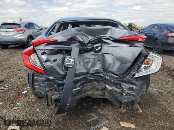 2017 Honda Civic LX with VIN 19XFC2F55HE034793, listed as a Copart auction lot 51168315 with Not Provided miles and Salvage Title. Bid and sale history available at DreamBid. Image 6.
