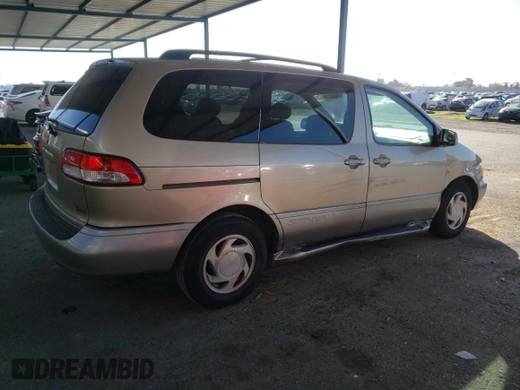 2002 Toyota Sienna LE with VIN 4T3ZF13C42U474033, listed as a Copart auction lot 45404675 with 186,920 mi miles and Salvage Title. Bid and sale history available at carsss.com. Image 3.