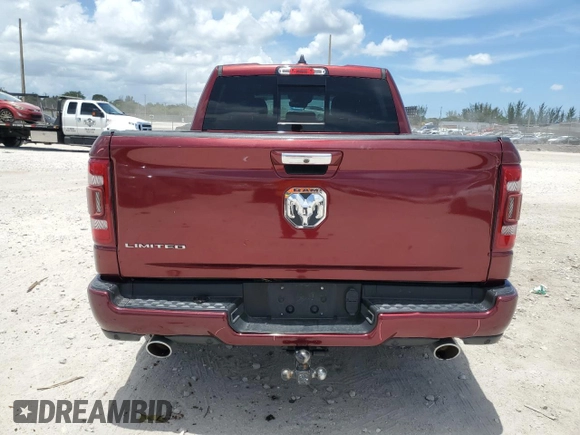 2020 Ram 1500 Limited with VIN 1C6RREHT1LN194626, listed as a Copart auction lot 62728865 with 70,592 mi miles and Salvage title. Bid and sale history available at DreamBid. Image 6.