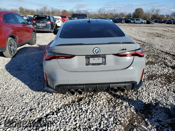 2022 BMW M4 Competition xDrive with VIN WBS43AZ07NCK91225, listed as a Copart auction lot 79899584 with 0 mi miles and Salvage Title. Bid and sale history available at carsss.com. Image 6.