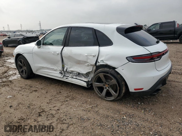 2025 Porsche Macan with VIN WP1AA2A50SLB02308, listed as a Copart auction lot 54607835 with 3,208 mi miles and Salvage title. Bid and sale history available at DreamBid. Image 2.