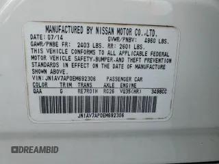 2014 Infiniti Q50 Hybrid Premium with VIN JN1AV7AP0EM692306, listed as a Copart auction lot 63067025 with 83,452 mi miles and Clean title. Bid and sale history available at DreamBid. Image 12.