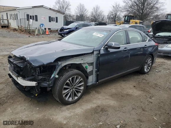 2017 Genesis G80 3.8L with VIN KMHGN4JE5HU174437, listed as a Copart auction lot 83937144 with 92,551 mi miles and Salvage Title. Bid and sale history available at carsss.com. Image 1.