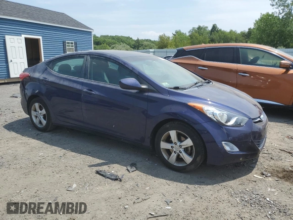 2013 Hyundai Elantra GLS with VIN 5NPDH4AE5DH444849, listed as a Copart auction lot 63580045 with 45,755 mi miles and Salvage title. Bid and sale history available at DreamBid. Image 4.