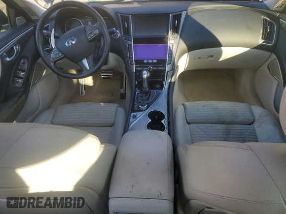 2017 Infiniti Q50 Red Sport 400 with VIN JN1FV7AP9HM851270, listed as a Copart auction lot 82012944 with 132,260 mi miles and Salvage title. Bid and sale history available at DreamBid. Image 8.