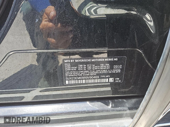 2024 BMW X7 xDrive40i z VIN 5UX23EM09R9V90469, wystawiony jako Copart lot #56997145 z przebiegiem 29 827 mil mil oraz Czysty tytuł • Clean title. Historia ofert i sprzedaży dostępna na DreamBid. Obrazek 13.
