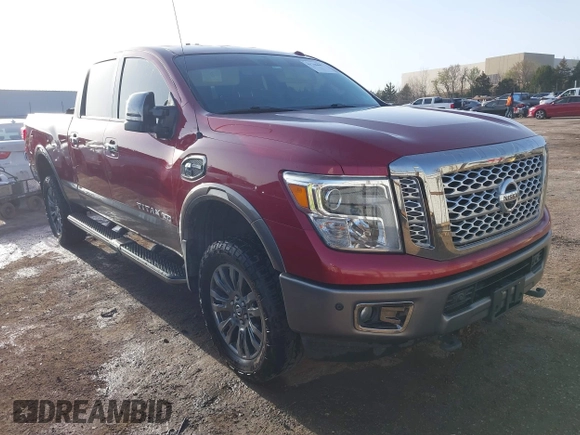 2017 Nissan Titan Pro-4X z VIN 1N6BA1F43HN562377, wystawiony jako IAAI lot #41786607 z przebiegiem 95 207 mil mil oraz . Historia ofert i sprzedaży dostępna na DreamBid. Obrazek 1.