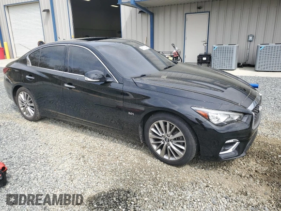 2019 Infiniti Q50 3.0t LUXE with VIN JN1EV7AP6KM517880, listed as a Copart auction lot 48670045 with 89,406 mi miles and Salvage Title. Bid and sale history available at carsss.com. Image 4.