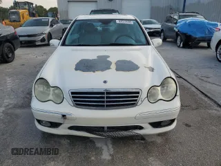 2005 Mercedes-Benz C with VIN WDBRF40J95F663026, listed as a Copart auction lot 53573595 with Not Provided miles and Salvage Title. Bid and sale history available at DreamBid. Image 5.