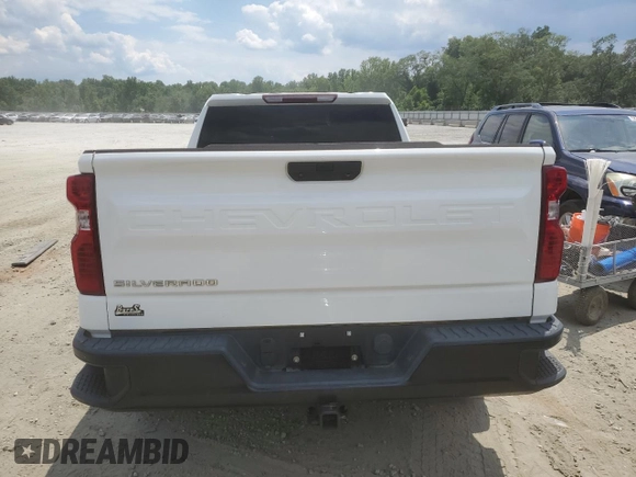 2020 Chevrolet Silverado 1500 Work Truck with VIN 1GCRYAEF0LZ267397, listed as a Copart auction lot 88936745 with 0 mi miles and Salvage Title. Bid and sale history available at carsss.com. Image 6.