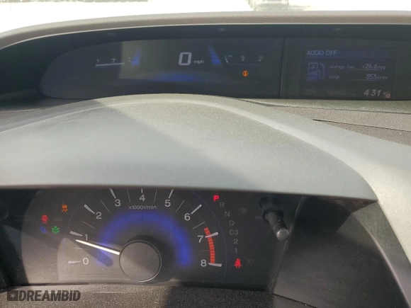 2012 Honda Civic Sdn EX-L with VIN 19XFB2F9XCE316796, listed as a Copart auction lot 51247045 with 167,829 mi miles and Salvage Title. Bid and sale history available at carsss.com. Image 9.