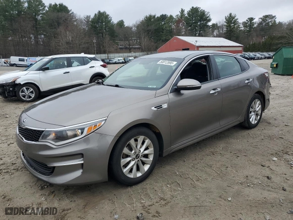2016 Kia Optima LX with VIN 5XXGT4L32GG036638, listed as a Copart auction lot 50812895 with 158,713 mi miles and Salvage Title. Bid and sale history available at carsss.com. Image 1.