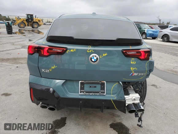 2024 BMW X2 M35i with VIN WBX83GM09R5Y61810, listed as a Copart auction lot 45999675 with 7,732 mi miles and Salvage Title. Bid and sale history available at carsss.com. Image 6.