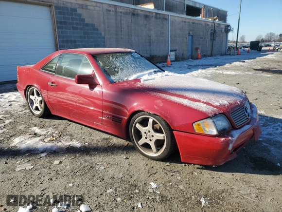 1995 Mercedes-Benz SL with VIN WDBFA76E4SF105819, listed as a Copart auction lot 89120625 with 117,526 mi miles and Salvage title. Bid and sale history available at DreamBid. Image 4.