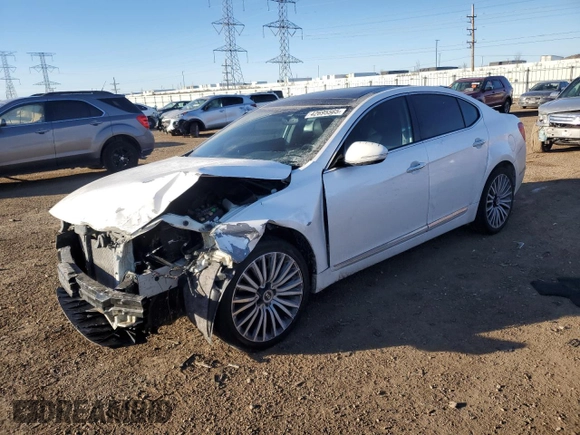 2015 Kia Cadenza Premium with VIN KNALN4D74F5168777, listed as a Copart auction lot 42695565 with Not Provided miles and Salvage Title. Bid and sale history available at carsss.com. Image 1.