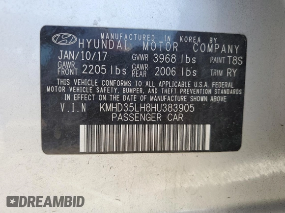 2017 Hyundai Elantra GT with VIN KMHD35LH8HU383905, listed as a Copart auction lot 77671434 with 85,732 mi miles and Salvage Title. Bid and sale history available at carsss.com. Image 12.