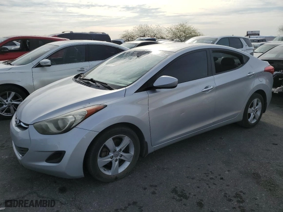 2013 Hyundai Elantra Limited with VIN 5NPDH4AE7DH421024, listed as a Copart auction lot 52199715 with 128,162 mi miles and Salvage Title. Bid and sale history available at carsss.com. Image 1.